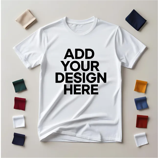 Custom election T-shirt design template with fabric color swatches for Jhalak Enterprises.