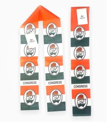 Congress party roto patka with hand symbol and tricolor design