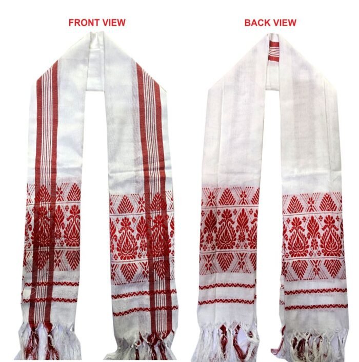 Asami Gamcha with red border front and back view