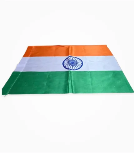Indian National Flag 20x30 Inch Satin Tiranga Jhanda Wide View