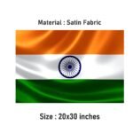 "Indian National Flag 20x30 Satin Tiranga for Har Ghar Tiranga Campaign"