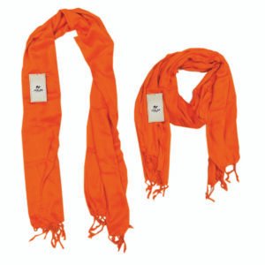 Plain orange stoll gamcha with tassels – ideal for BJP rallies, religious events, and political campaigns