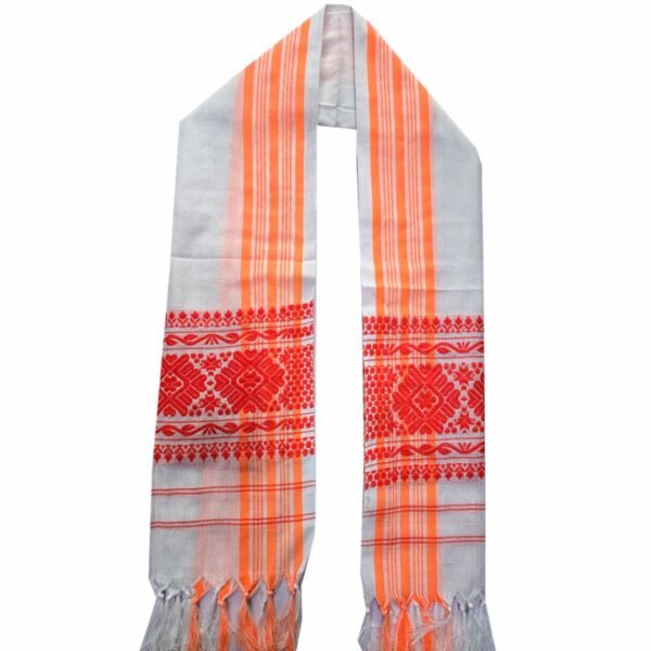 Asami Gamcha with orange border – front view