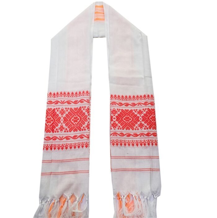 Asami Gamcha with orange border – back view