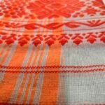 Asami Gamcha with orange border – close-up weave