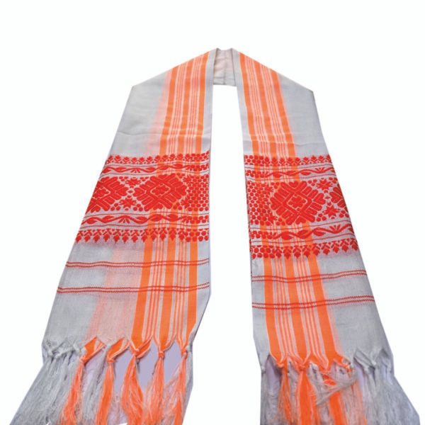 Asami Gamcha with orange border – side view