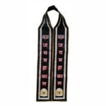 Jai Mahakal muffler - black with Hindi embroidery
