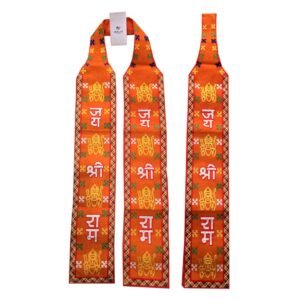 Jai Shri Ram Embroidered Muffler with Ram Ji Image and Decorative Border
