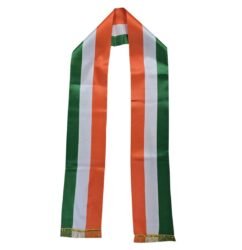 Tiranga Patka - National Satin Tricolor Muffler with Lace.