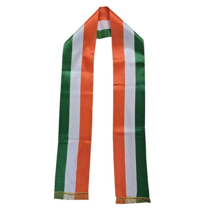 Tiranga Patka - National Satin Tricolor Muffler with Lace.