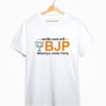 Buy BJP T-Shirt – White Round Neck Cotton Tee for Campaigns