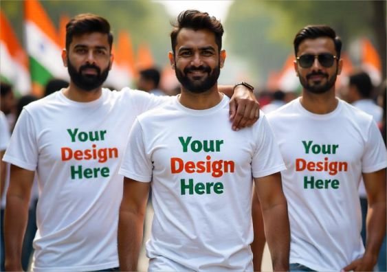 Custom printed white t-shirts for rallies and campaign events