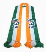 TMC muffler in Indian flag colors with party logo
