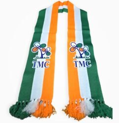TMC muffler in Indian flag colors with party logo