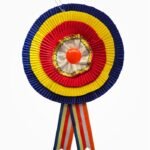 Buy Panchsheel Ribbon Badge – 3-Layer Blue Yellow Red Design for Cultural Events