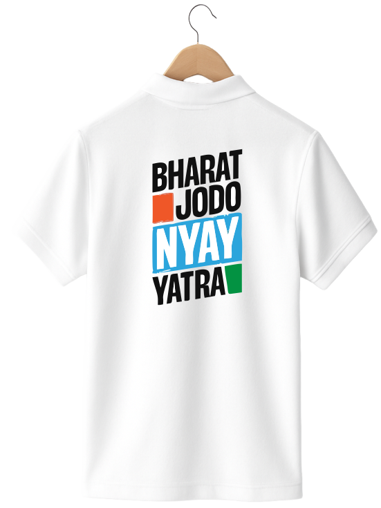 custom_white_t-shirt_collar_Bharat jodo nyay yatra