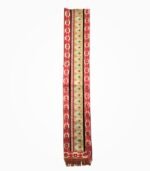 Banarasi Phatka half fold red and golden muffler with zari floral pattern