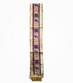 Jai Shree Ram Phatka folded pink and golden stole with sequin work and embroidery