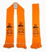 Full-Length Bageshwar Dham Sarkar Orange Muffler – Knitted Stole