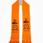 Bageshwar Dham Sarkar Orange Muffler Front View – Hindu Rashtra Stole