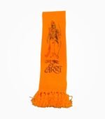 Jai Shree Ram Muffler Folded View – Orange Devotional Stole