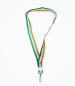 Tiranga id card holder lanyard tri colour orange white green full view