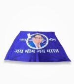 Jai Bhim Flag 20x30 Inch blue satin with Ambedkar print