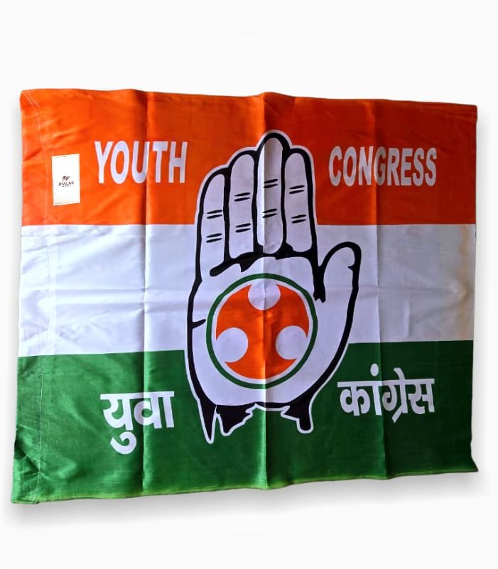 Youth Congress rally flag satin fabric 40x60 inch