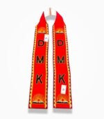 DMK political muffler embroidery scarf Dravida Munnetra Kazhagam campaign accessory