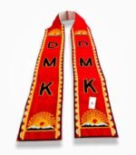 Dravida Munnetra Kazhagam muffler red political campaign scarf