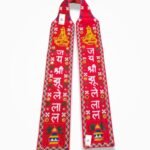 Buy Jai Jhulelal Embroidered Muffler – Religious Red Scarf
