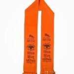 Vishva Hindu Parishad Muffler orange full front view