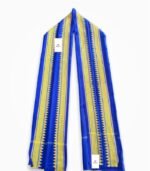 Bhim Army Blue Gamcha Yellow Border Full View – Traditional Stole
