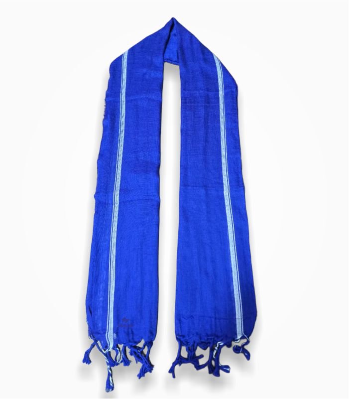 blue-gamcha-suti-campaign-scarf Blue Gamcha Suti Cotton Campaign Scarf – Bulk Election Distribution India