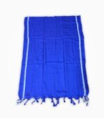 Blue Gamcha Suti Election Campaign Scarf – Flat Lay View 30x60 Inch