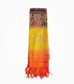 Jai Shri Ram printed chunri dupatta rolled view multicolour rasal fabric stole
