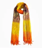 Jai Shri Ram chunri dupatta draped as stole for welcome ceremony and political religious event North India