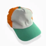 Tricolor Cap Plain Cotton Tiranga Cap Angle View