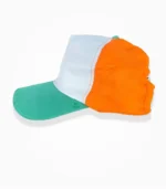 Tricolor Cap Plain Cotton Tiranga Cap Side Profile View