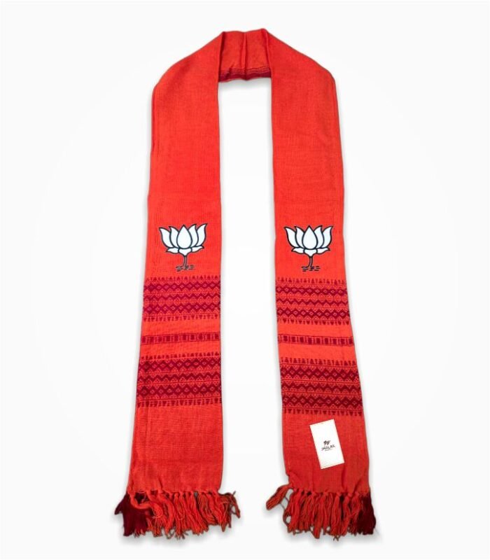 BJP Premium Muffler Saffron Cotton Rajwadi Style Bharatiya Janata Party Scarf