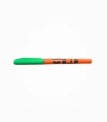 Single BJP pen with orange body and green cap