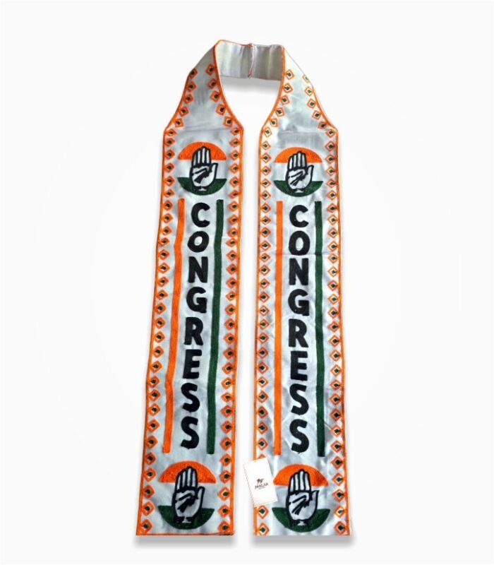 Congress Party VIP Embroidery Muffler Cotton Scarf
