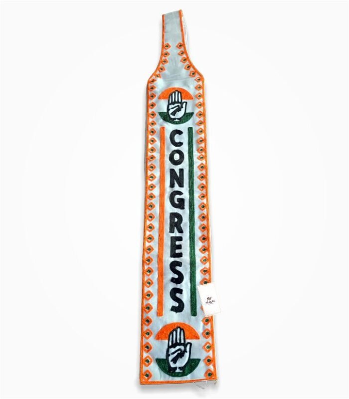 Congress VIP Embroidery Muffler Tricolor Campaign Scarf