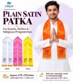 Plain Satin Patka – Phatka for Events, Rallies & Religious Programmes - Image 5